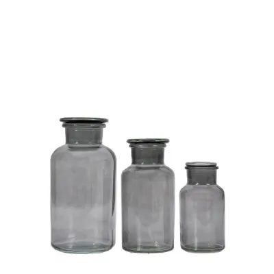 Apotheca Jar Smoke (Set of 3) 100x100x200mm