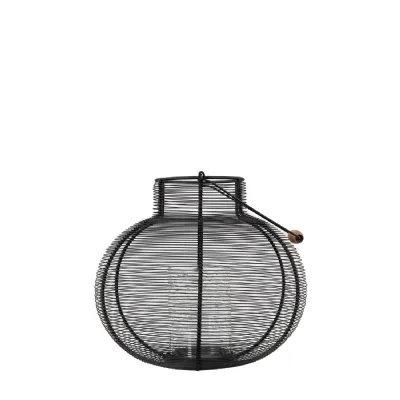 Hispi Lantern Large Black 350x340x285mm