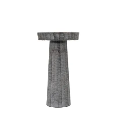 Enya Candlestick Small Antique Grey 110x110x195mm