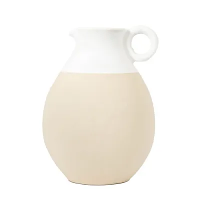 Tinos Pitcher Vase Large White Natural D220x300mm