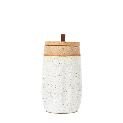 Callow Jar White Natural 150x150x260mm