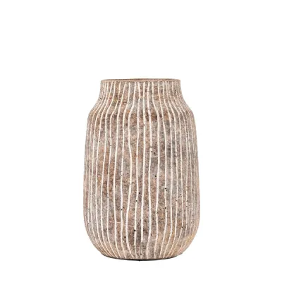 Potosi Vase Small Earthy White 150x150x230mm