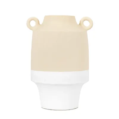 Tino Vase Large White Natural 210x180x300mm