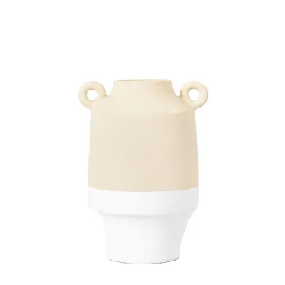 Tino Vase Small White Natural 170x140x230mm