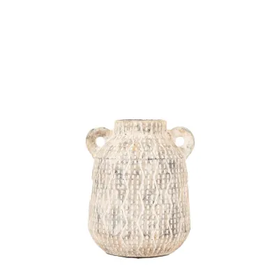 Ica Vase Small Earthy White 170x150x200mm