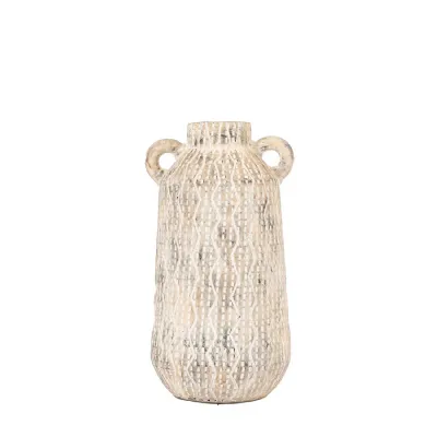 Ica Vase Medium Earthy White 170x150x300mm