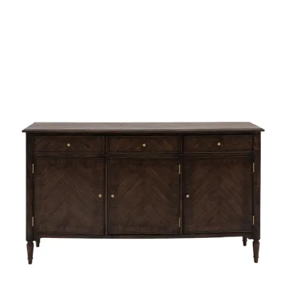 3 Door 3 Drawer Coffee Coloured Sideboard