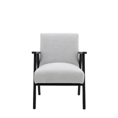 Mid Century Stone Fabric Armchair