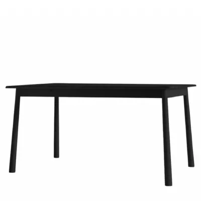Nordic Black Oak Rectangular 6 Seater Dining Table 150cm