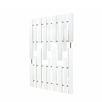 Champagne Gold Wall Mirror Modern Bevelled Panel Design