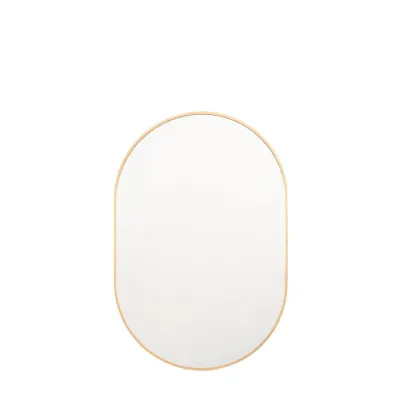 Oval Small Gold Wall Mirror