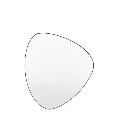 Large Black Metal Framed Wall Mirror