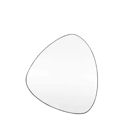 Small Irregular Shaped Black Wall Mirror