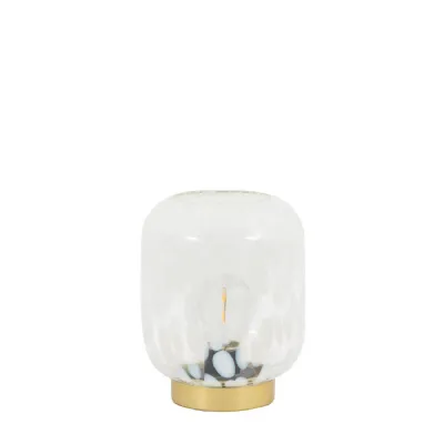 Maeve LED Lamp White Gold 130x130x170mm