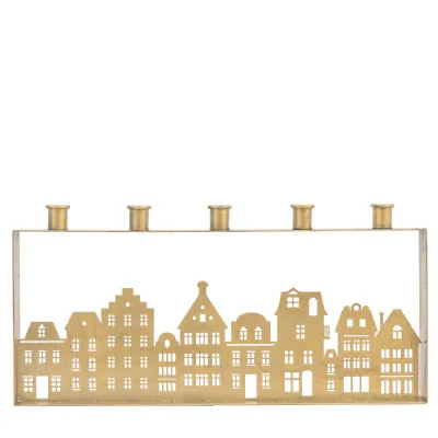 Casa Candleholder Large Gold 480x50x230mm