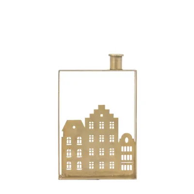 Casa Candleholder Small Gold 140x50x230mm