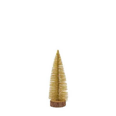 Brush Tree 15 LED Lights Gold 110x110x300mm