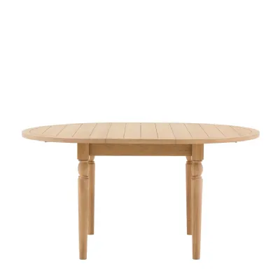 Natural Oak Round Extending Dining Table 110 to 150cm