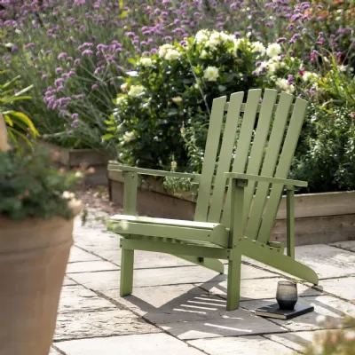 Wasabi Wood High Back Outdoor Lounge Adirondack Chair