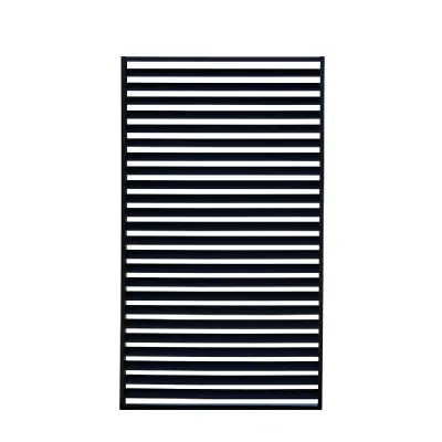 Black Aluminium Large Pergola Louvre Screen Panel