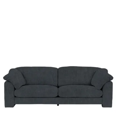 Verona Azure Fabric 4 Seater Sofa Wrap Over Arm Cushions
