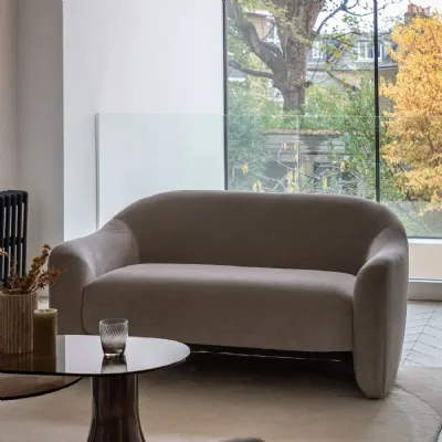 Verona Showers Fabric 2 Seater Curved Back Sofa