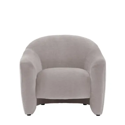 Verona Showers Fabric Curved Armchair with Sculpted Design