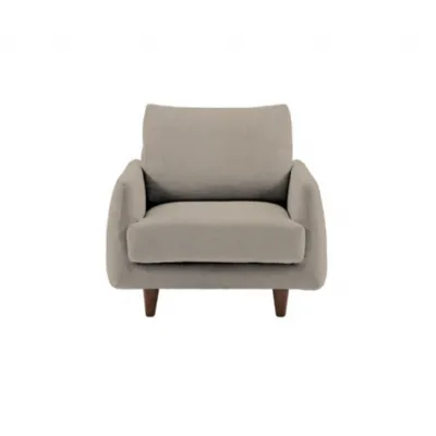 Willow Dusty Fabric Cushion Armchair Wooden Legs