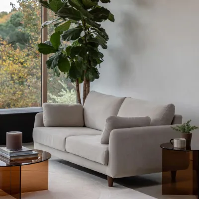 Willow Dusty Fabric 3 Seater Sofa with Bolster Cushions