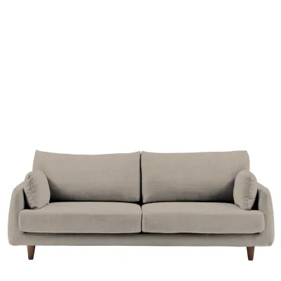 Willow Dusty Fabric 4 Seater Sofa with Bolster Cushions