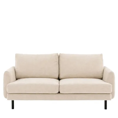 Verona Ghost Fabric 3 Seater Sofa with Tapered Arms