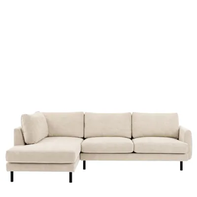 Verona Ghost Fabric Left Hand Facing Chaise Sofa