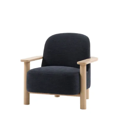 Willow Pacific Fabric Armchair with Light Ash Frame