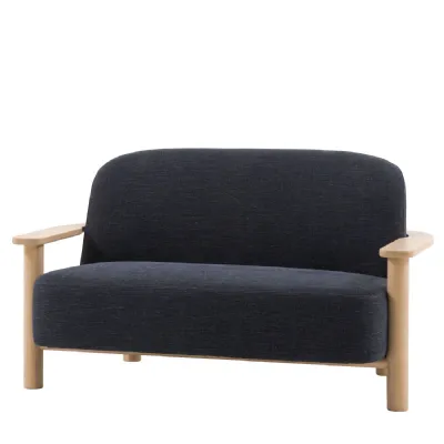 Willow Pacific Fabric 2 Seater Sofa with Ash Wood Framed
