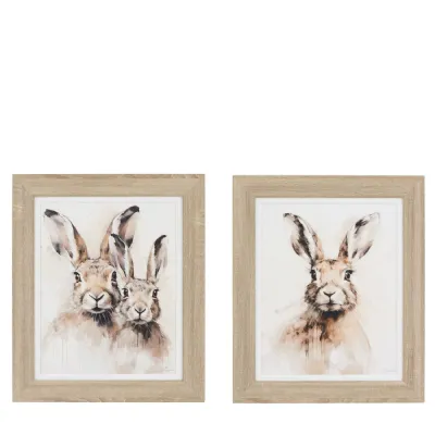 Woodland Whiskers Framed Canvas Set of 2