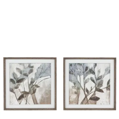 Foliage and Form Framed Canvas Set of 2