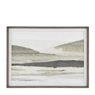 Atmospheric Green Canvas Landscape Wall Art Wooden Frame