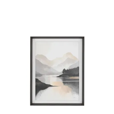 Mountain Reflections Framed Canvas