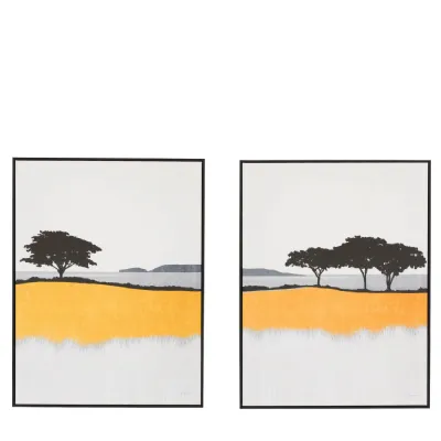 Seaview Framed Set of 2 Canvas Wall Art