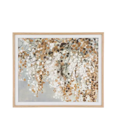 Beige Rhythm of Nature Canvas Wall Art Wooden Framed