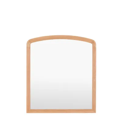 Dark Oak Curved Top Overmantle Mirror