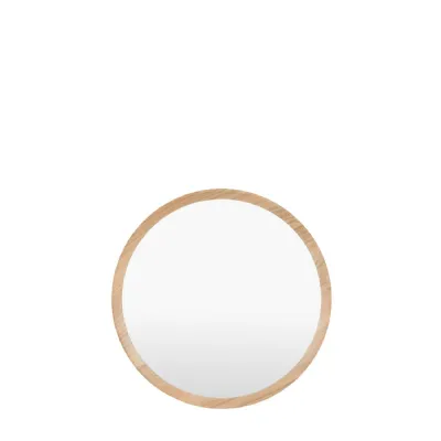 Glass Size mm 560 x 560mm Round Mirror Oak Small