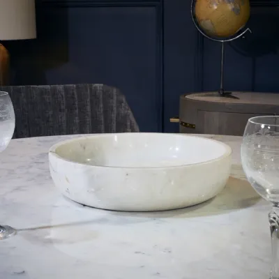 Sadie White Marble Bowl