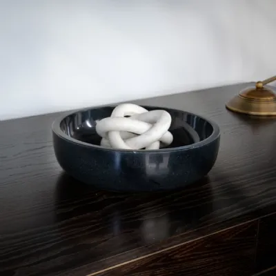Sadie Black Marble Bowl