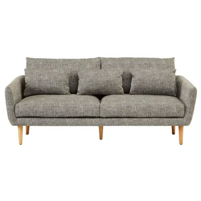 Scandi Grey Fabric 3 Seat Sofa