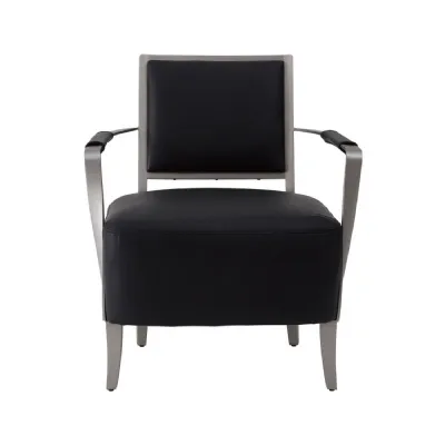 Brush Stainless Deco Style Armchair