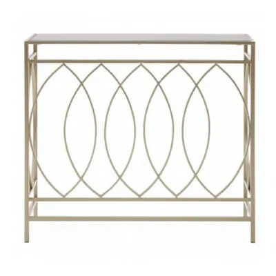 Contemporary Mirrored Glass Champagne Console