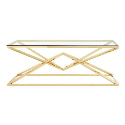 Stainless Steel Tempered Glass Coffee Table