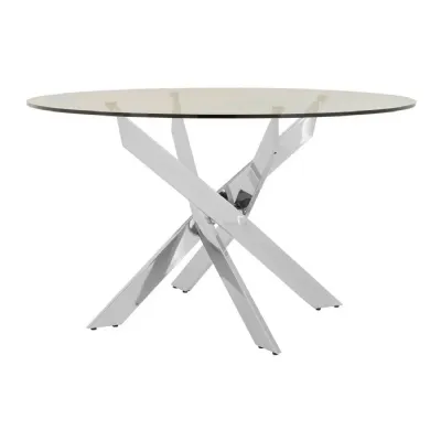 Chrome Criss Cross Dining Table