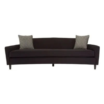 Minimal Black Dimity Fabric 3 Seat Sofa